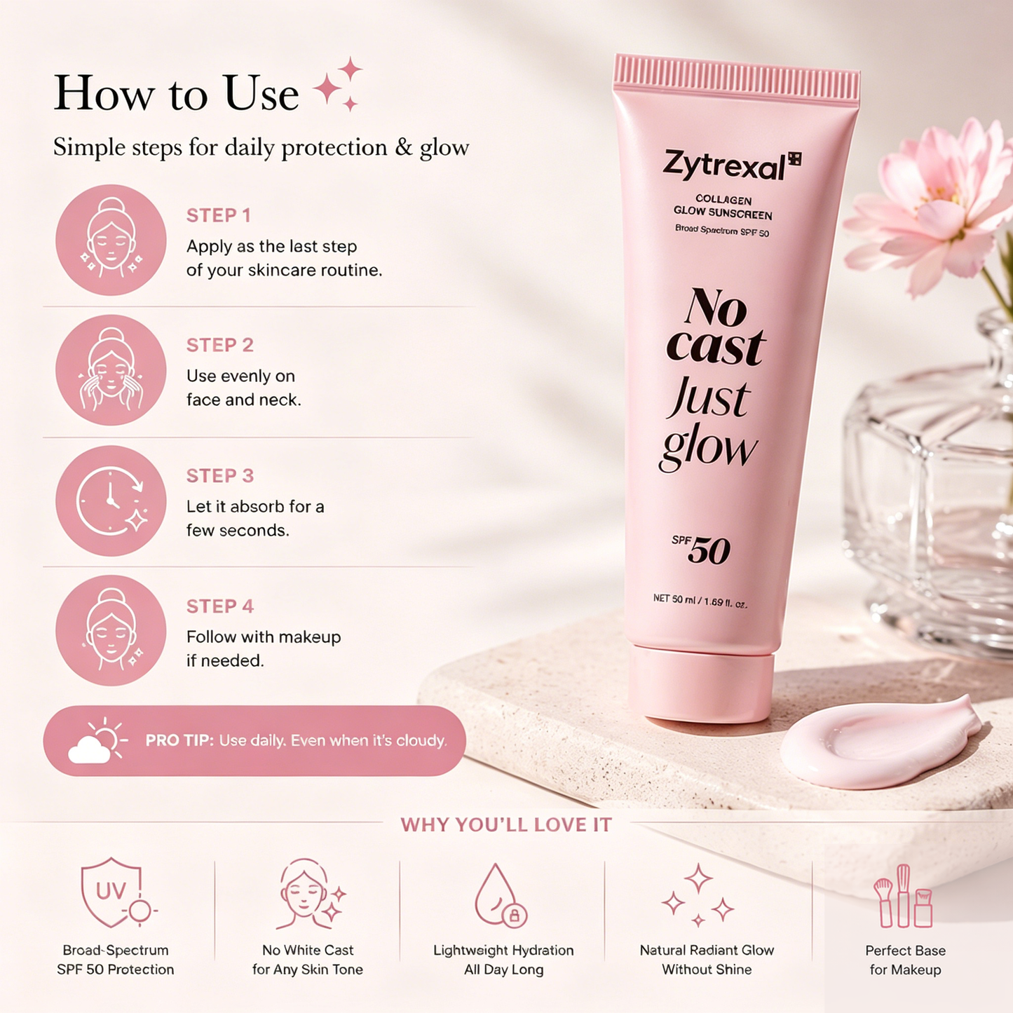 The sunscreen you’ll actually fall in love with 😍☀️ Feels like nothing • Looks like glow • Works like skincare 💫