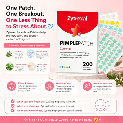 One Patch. One Breakout. Done. 😌✨ Stop stressing your skin. Let Zytrexal handle it for you. 🛡️💧