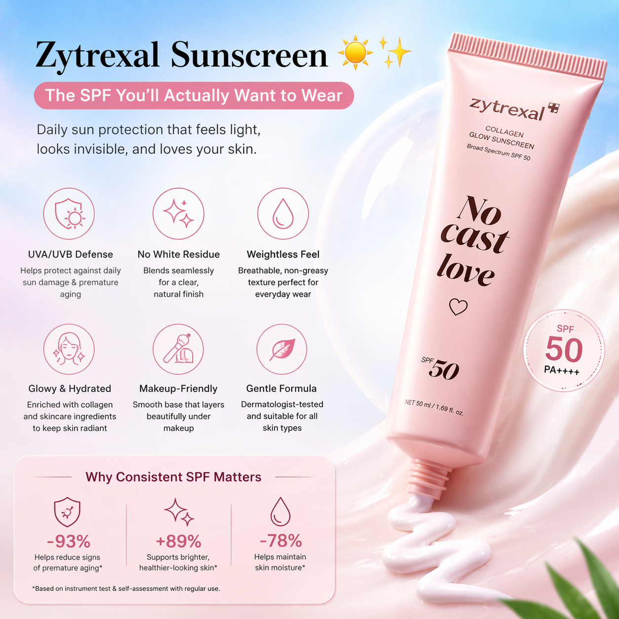 The sunscreen you’ll actually fall in love with 😍☀️ Feels like nothing • Looks like glow • Works like skincare 💫